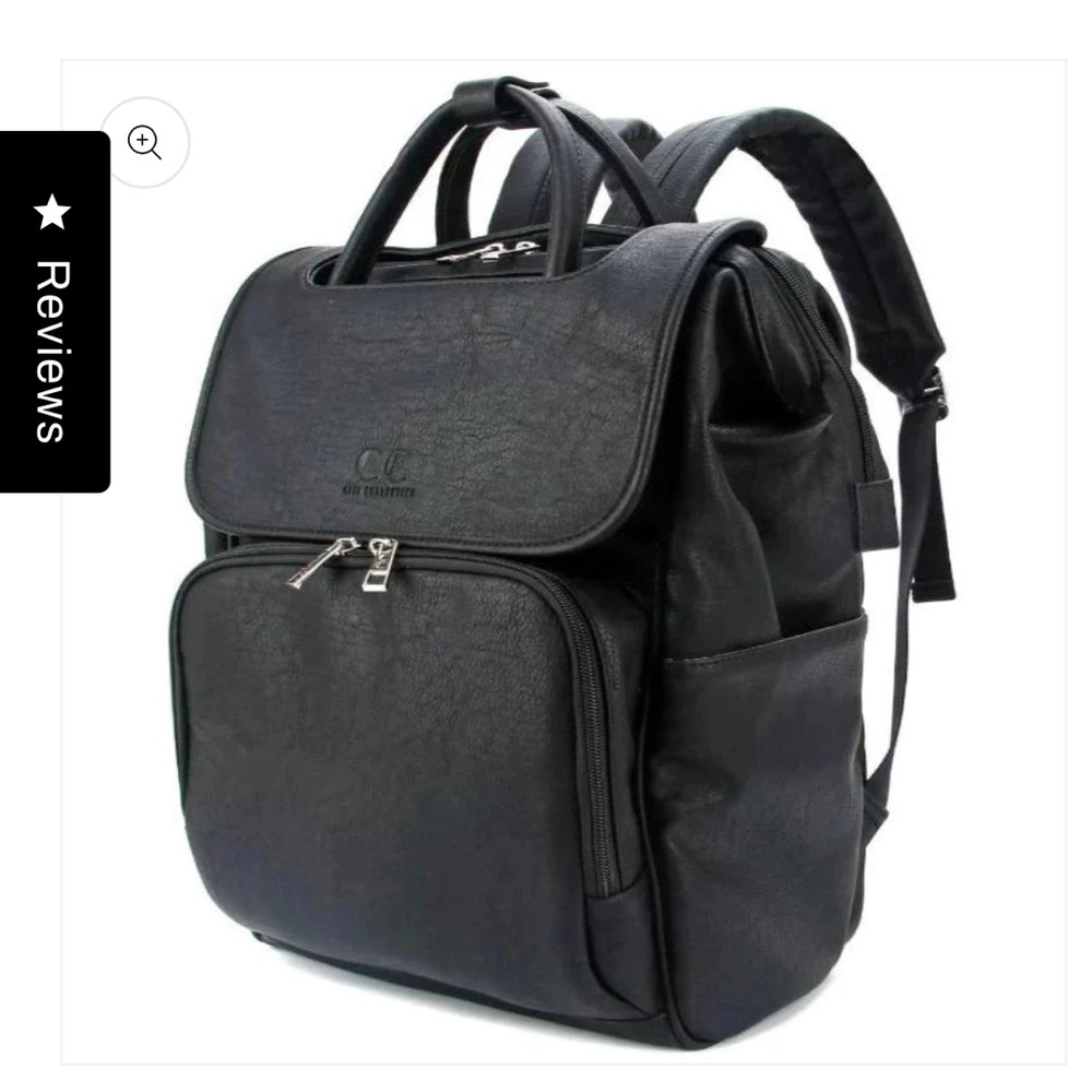 City Collective black diaper bag backpack